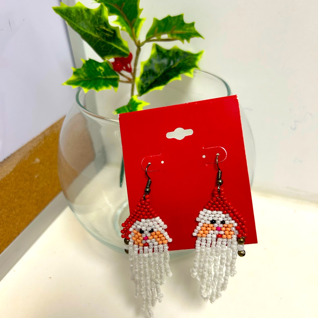 Tanya Creations Santa Beaded Earrings
